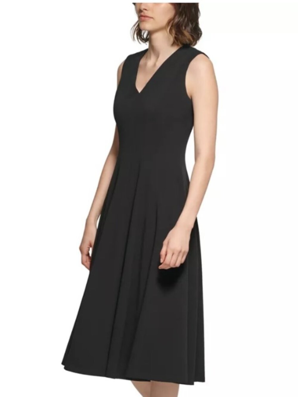 NEW Calvin Klein Women's Sleeveless V-Neck Midi Dress Fit & Flare CD2C18YJ